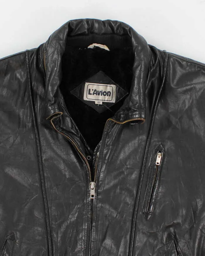 Vintage 90s L'Avion Leather Jacket - L