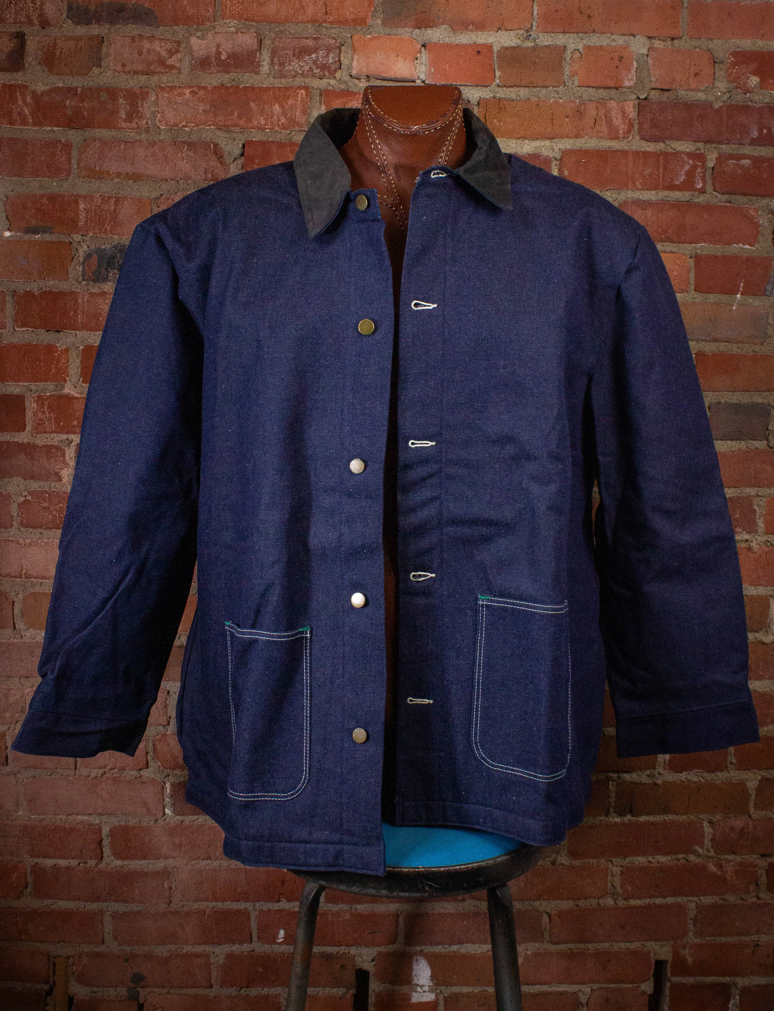 Vintage Big Ben Denim Chore Jacket 90s NOS Dark Wash Size 52