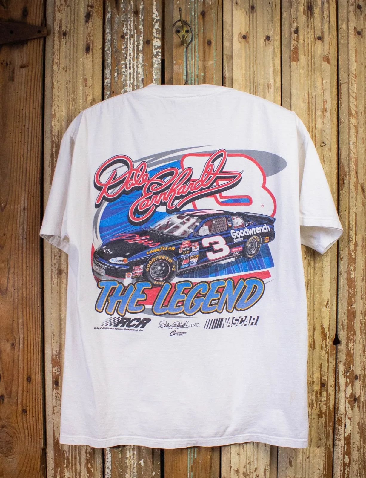 Vintage Dale Earnhardt The Legend Nascar Graphic T Shirt 90s White Large