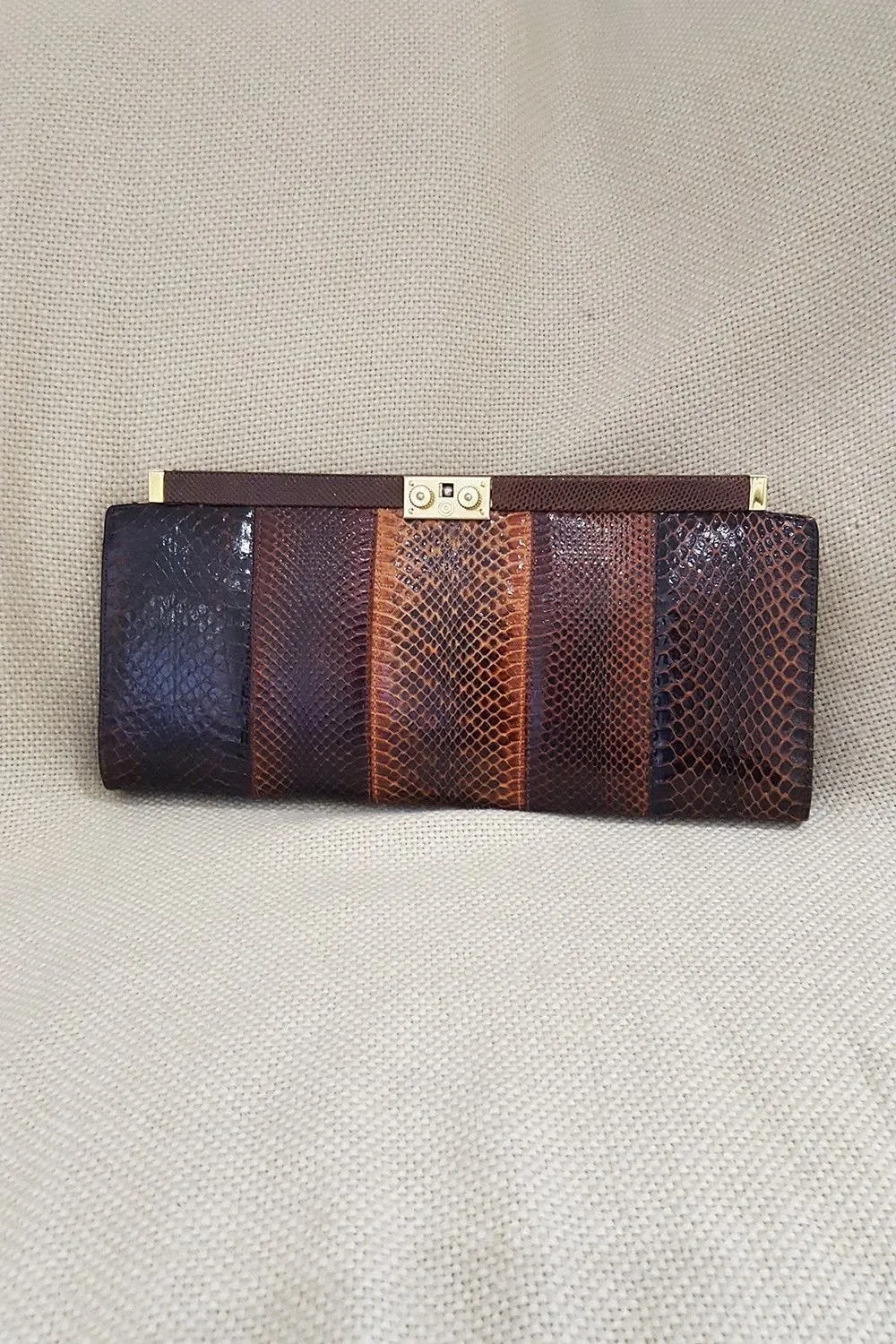 VINTAGE Snakeskin Clutch Bag