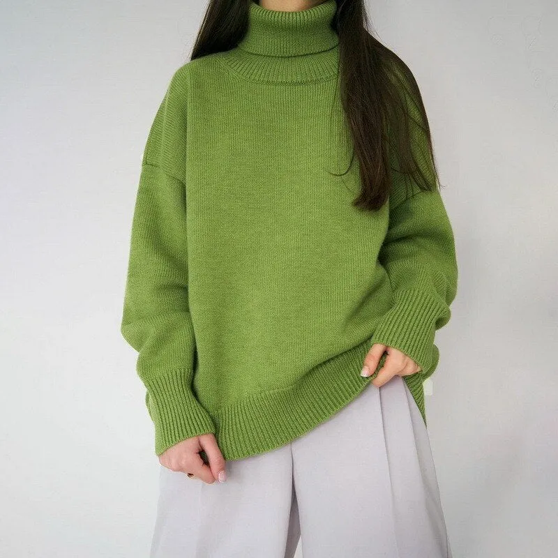 Women Elegant Knitted Pullover Jumper