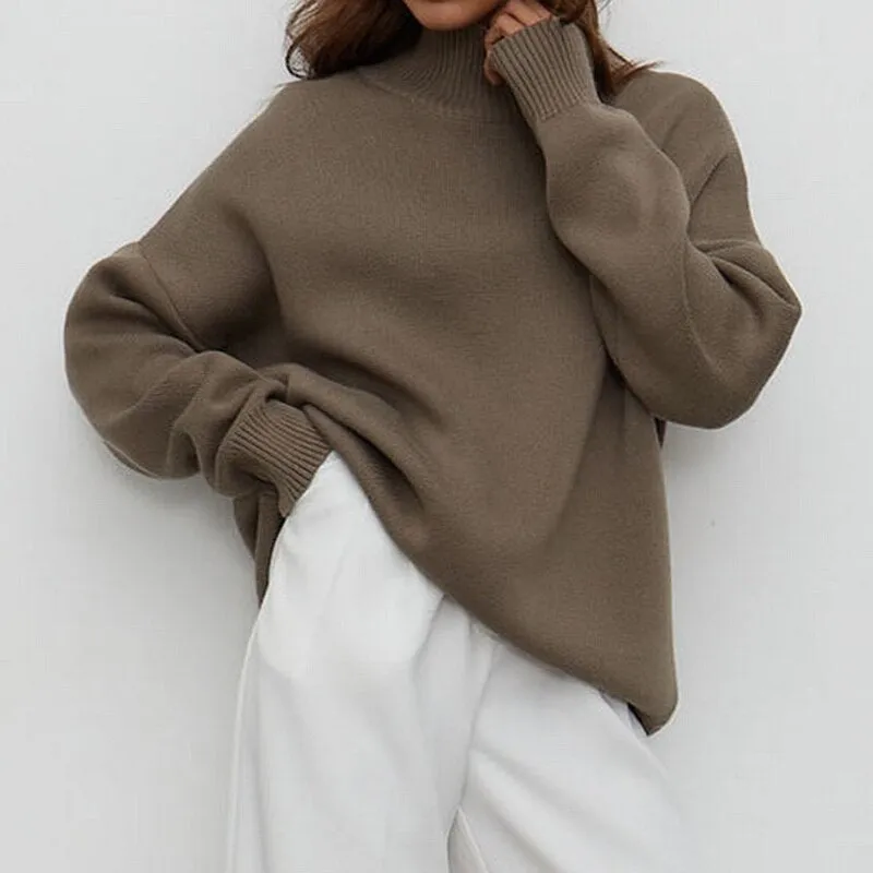 Women Elegant Knitted Pullover Jumper