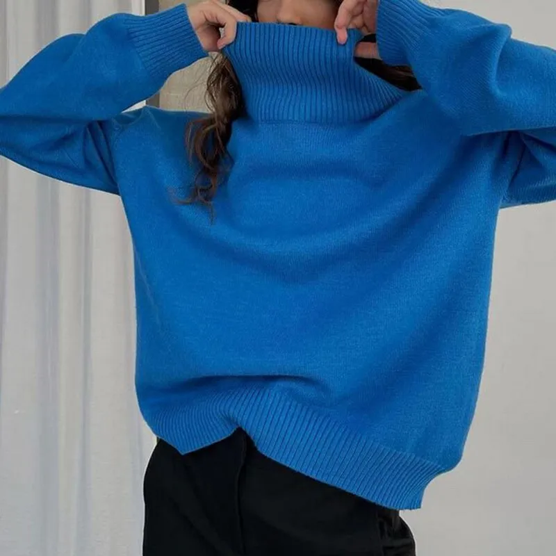 Women Elegant Knitted Pullover Jumper