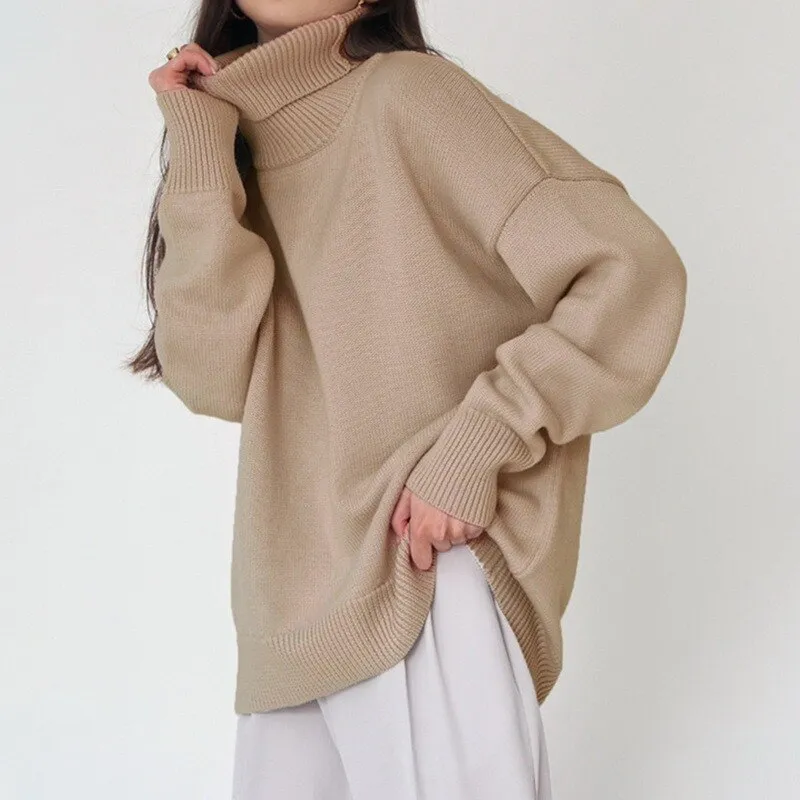 Women Elegant Knitted Pullover Jumper