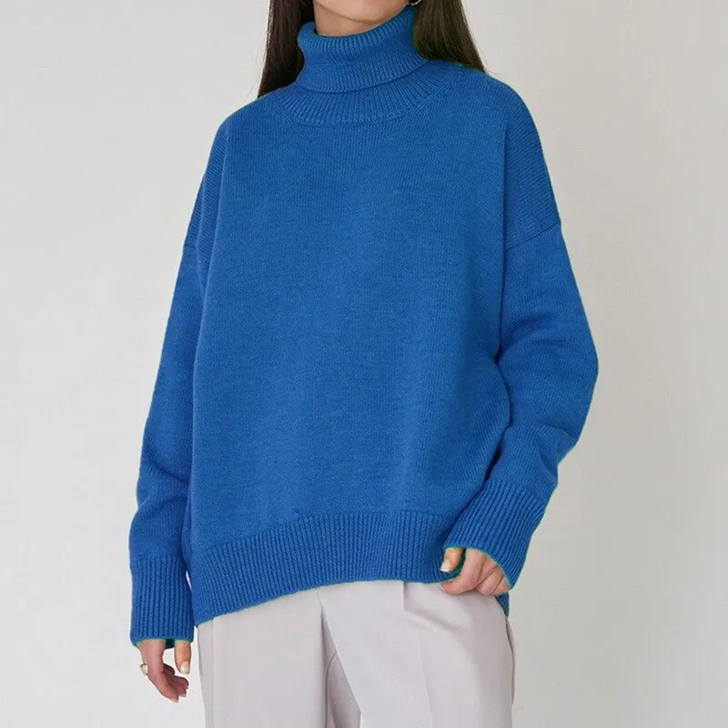 Women Elegant Knitted Pullover Jumper