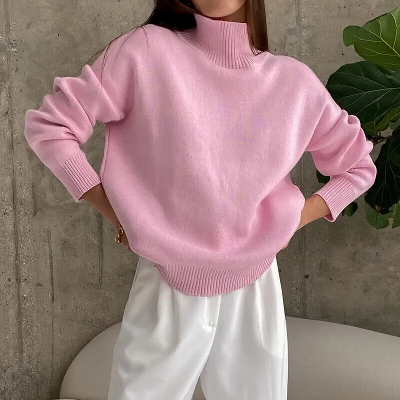 Women Elegant Knitted Pullover Jumper