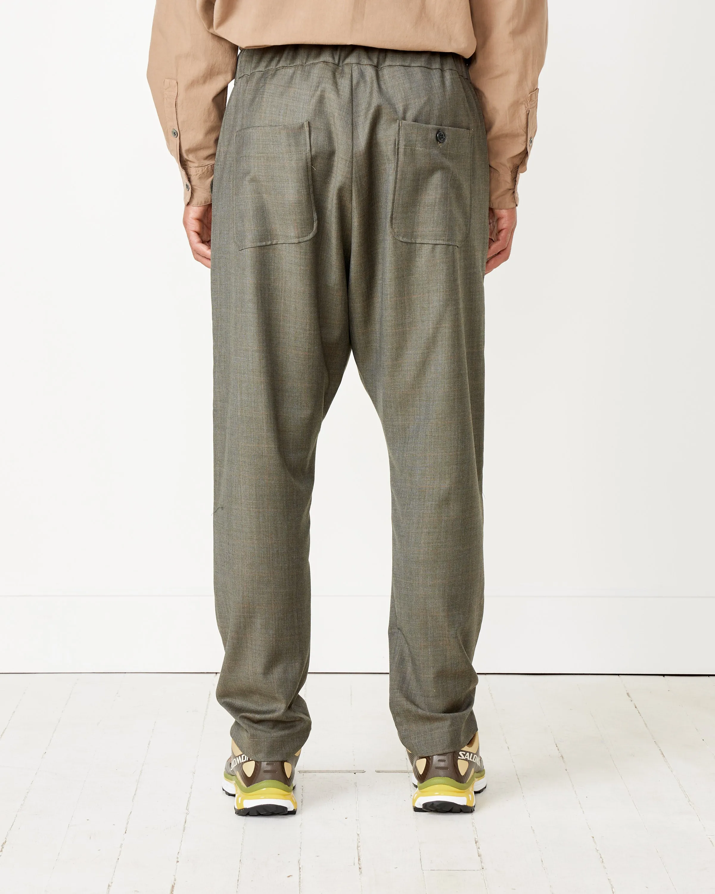 Yoyogi Pant in Grey Italian Plaid Wool